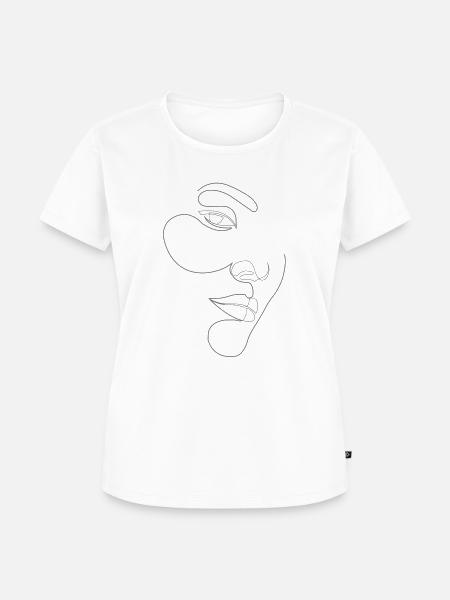 Frauengesicht - Frauen Premium Bio T-Shirt - Weiß
