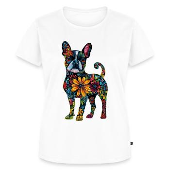 Boston Terrier - Frauen Premium Bio T-Shirt - Weiß - Vorne - AI Model Female 172 dark (172cm)