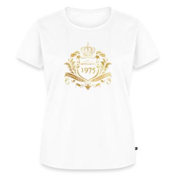50. Geburtstag Semper Verum - Established 09/1975 - Frauen Premium Bio T-Shirt - Weiß - Vorne - AI Model Female 172 dark (172cm)