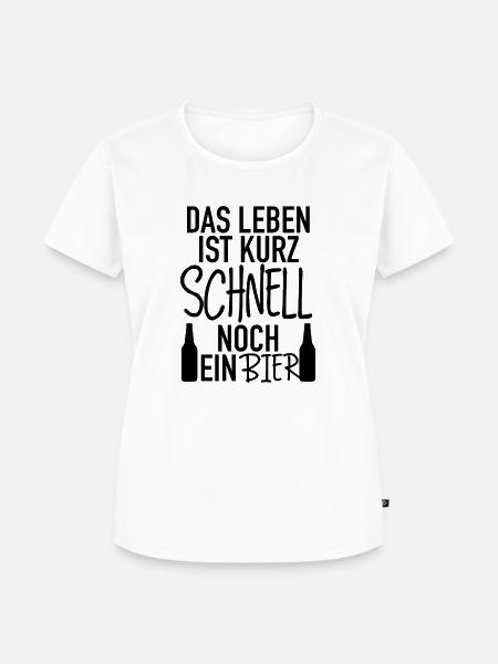 das leben ist kurz - Frauen Premium Bio T-Shirt - Weiß