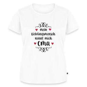 Oma - Frauen Premium Bio T-Shirt - Weiß - Vorne - AI Model Female 172 dark (172cm)