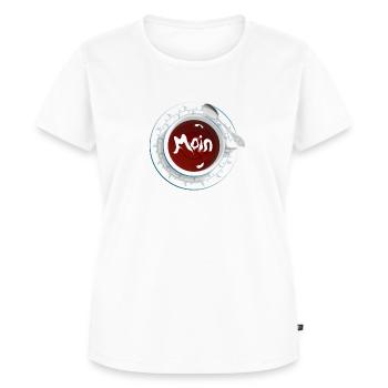 Moin Teetasse - Frauen Premium Bio T-Shirt - Weiß - Vorne - AI Model Female 172 dark (172cm)