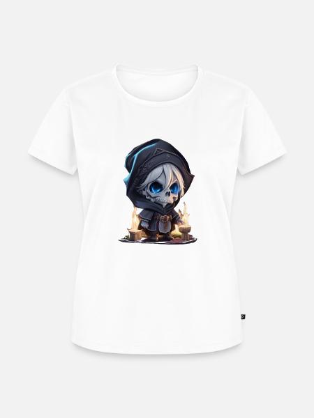 Wizard Skeleton - Frauen Premium Bio T-Shirt - Weiß