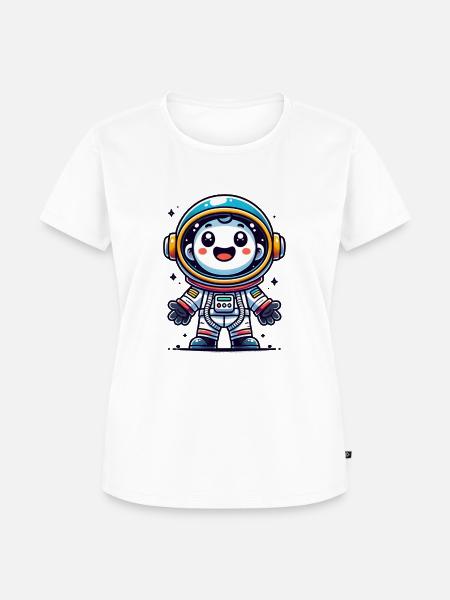 Space Buddy - Frauen Premium Bio T-Shirt - Weiß