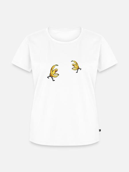 Cartoon Banane: Dynamische Action-Illustration - Frauen Premium Bio T-Shirt - 