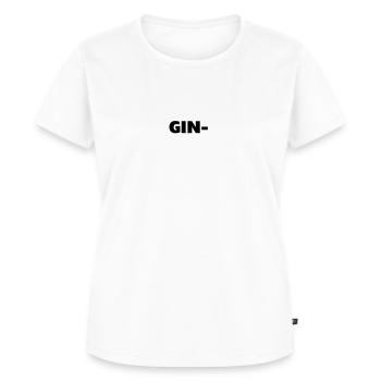 Nach mir die Gin Flut - Frauen Premium Bio T-Shirt - Weiß - Vorne - AI Model Female 172 dark (172cm)