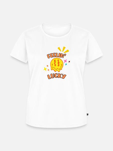 Feelin' Lucky Grafik - Frauen Premium Bio T-Shirt - Weiß