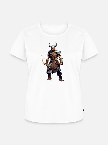 Wikinger Bogenschütze - Frauen Premium Bio T-Shirt - Weiß