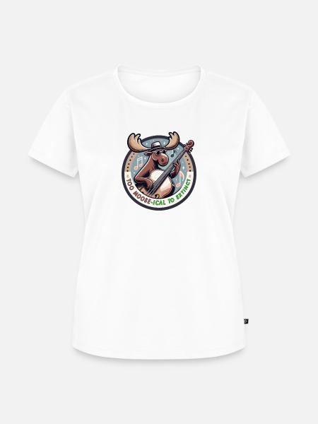 Mooseical Maestro Strumming Saiten - Frauen Premium Bio T-Shirt - Weiß