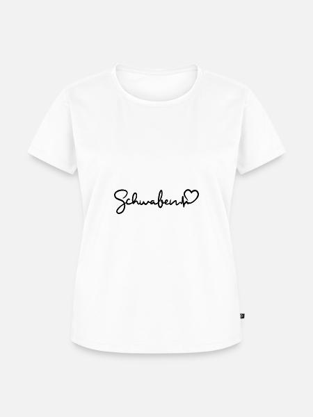 Schwaben Herzschlag - Frauen Premium Bio T-Shirt - Weiß