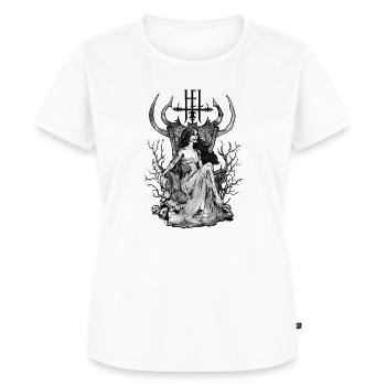 Hel von Helheim - Frauen Premium Bio T-Shirt - Weiß - Vorne - AI Model Female 172 dark (172cm)