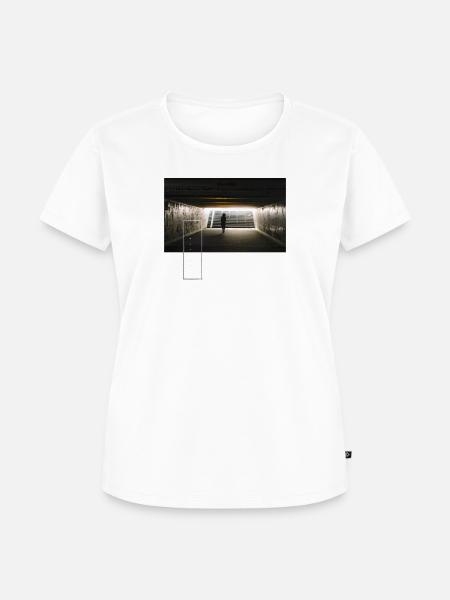 Tunnel (EPHEMERAL-Serie) - Frauen Premium Bio T-Shirt - Weiß