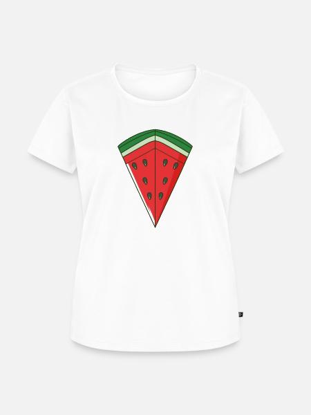 Abstrakte, ungewöhnliche Wassermelon - Frauen Premium Bio T-Shirt - Weiß