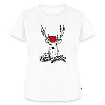 Schwarzwälder Heimat Bollenhut Kuckuck - Frauen Premium Bio T-Shirt - Weiß - Vorne - AI Model Female 172 dark (172cm)