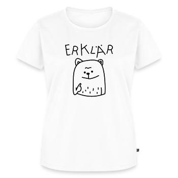 Erklär Bär - Frauen Premium Bio T-Shirt - Weiß - Vorne - AI Model Female 172 dark (172cm)