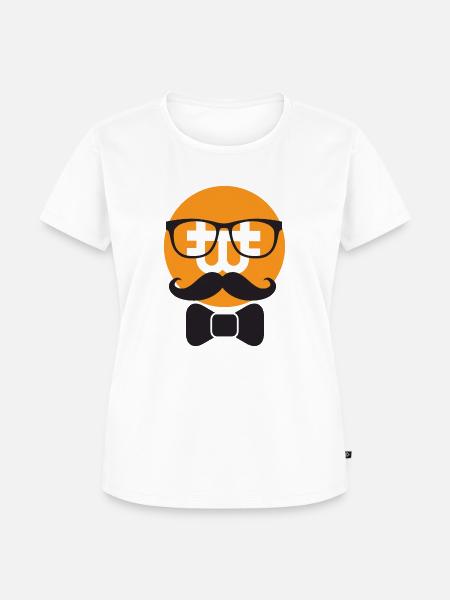 BITCOIN BTC LUSTIGER BITCOIN MANN - Frauen Premium Bio T-Shirt - Weiß