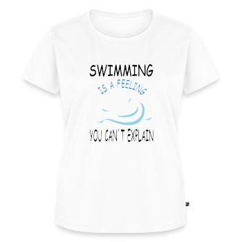 schwimmen Schwimmer seepferdchen tauchen Geschenk - Frauen Premium Bio T-Shirt - Weiß - Vorne - AI Model Female 172 dark (172cm)