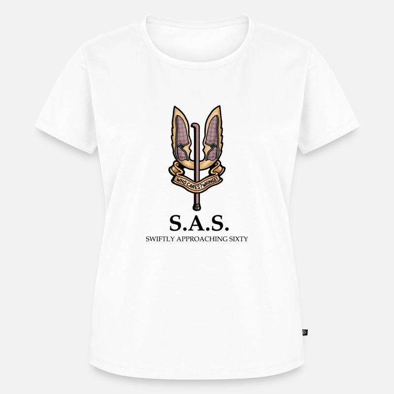 SAS (Swiftly Approaching Sixty) - Women's Premium Organic T-shirt - white