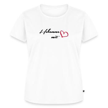 Hebamme mit Herz - Frauen Premium Bio T-Shirt - Weiß - Vorne - AI Model Female 172 dark (172cm)