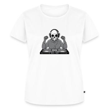 DJ Skull Face - Women's Premium Organic T-shirt - white - Front - AI Model Female 172 dark (172cm)