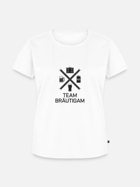 Team Bräutigam 🎩💍 - Frauen Premium Bio T-Shirt - Weiß