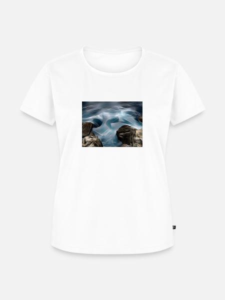Abstract wave - Frauen Premium Bio T-Shirt - Weiß