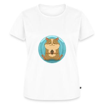 Hamster à la noix - T-shirt Premium bio Femme - blanc - Devant - AI Model Female 172 dark (172cm)