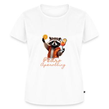 Illustration, Waschbär, Malerei, pedro - Frauen Premium Bio T-Shirt - Weiß - Vorne - AI Model Female 172 dark (172cm)