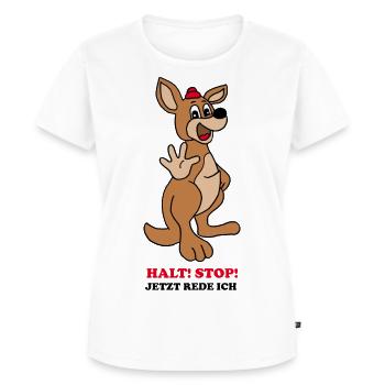 Känguru - Frauen Premium Bio T-Shirt - Weiß - Vorne - AI Model Female 172 dark (172cm)
