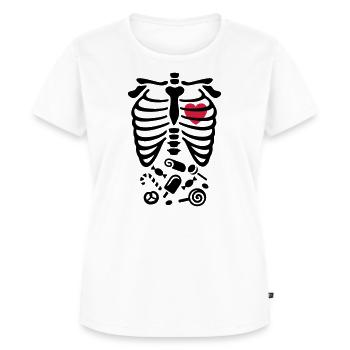 Halloween-Röntgenstrahl-Kostüm Süßigkeiten - Frauen Premium Bio T-Shirt - Weiß - Vorne - AI Model Female 172 dark (172cm)