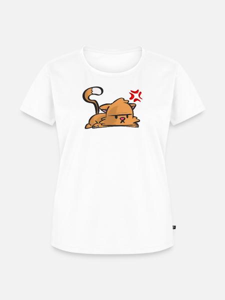 Mürrische Katze - Frauen Premium Bio T-Shirt - Weiß