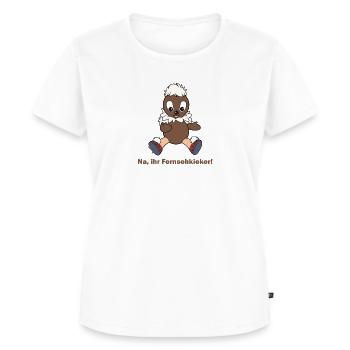 Pittiplatsch Na, ihr Fernsehkieker - Frauen Premium Bio T-Shirt - Weiß - Vorne - AI Model Female 172 dark (172cm)