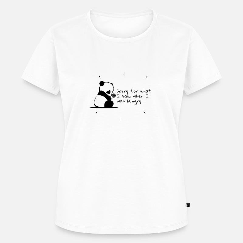 Désolé pour ce que j'ai dit quand j'avais faim - T-shirt Premium bio Femme - blanc