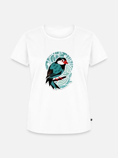 Vogel Sticker - Frauen Premium Bio T-Shirt - Weiß