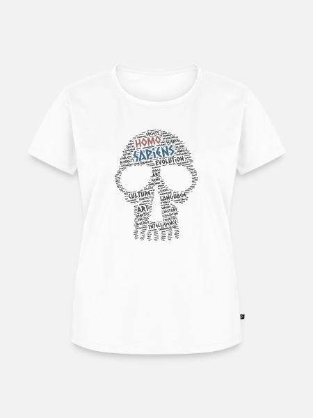 Homo sapiens Schädel - Frauen Premium Bio T-Shirt - Weiß