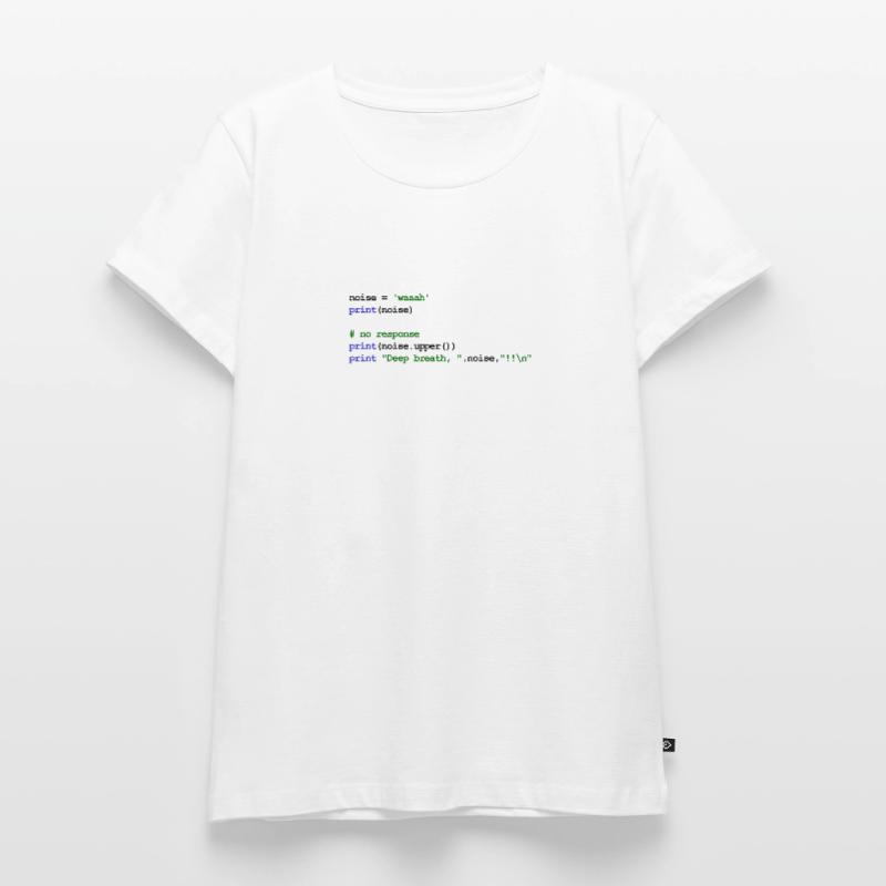 Python Code New Baby - Waaah Women's Premium Organic T-shirt