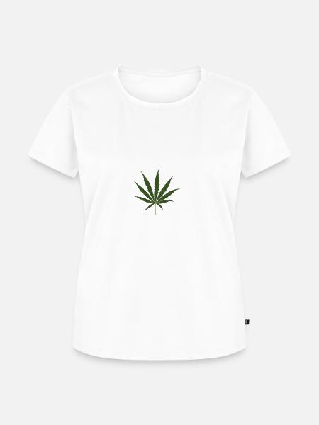 Cannabisblatt - Frauen Premium Bio T-Shirt - Weiß