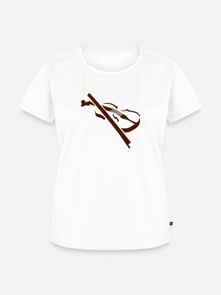 Geige - Frauen Premium Bio T-Shirt - Weiß