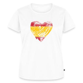 Spain heart used look - Women's Premium Organic T-shirt - white - Front - AI Model Female 172 dark (172cm)