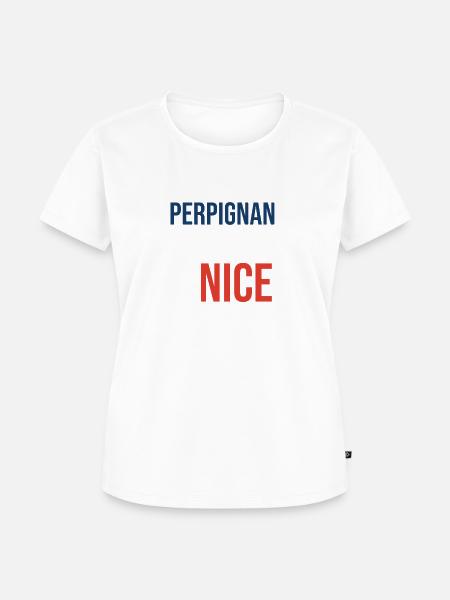 Perpignan Souvenir - Frauen Premium Bio T-Shirt - Weiß