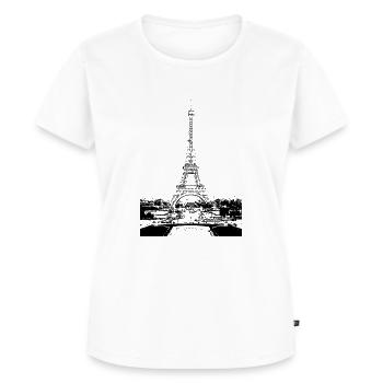 Paris. - Frauen Premium Bio T-Shirt - Weiß - Vorne - AI Model Female 172 dark (172cm)