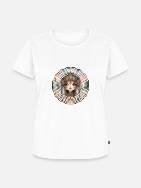 Kleines Mädchen im Bohème-Stil - Frauen Premium Bio T-Shirt - Weiß