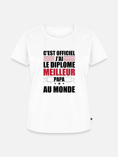Bester Vater der Welt - Frauen Premium Bio T-Shirt - Weiß