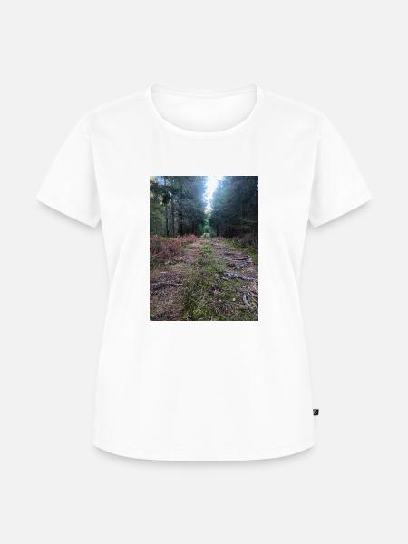 Waldweg - Frauen Premium Bio T-Shirt - Weiß