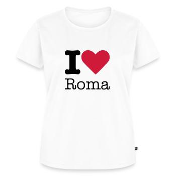 I Love Roma - T-shirt Premium bio Femme - blanc - Devant - AI Model Female 172 dark (172cm)