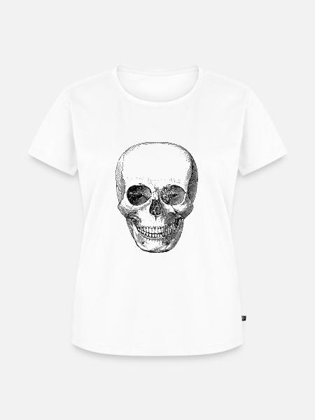Cartoon-Schädel - Frauen Premium Bio T-Shirt - Weiß