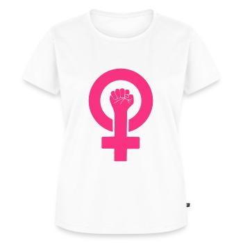 Kvinders magt kvindelige symbol | Farve kan ændres - Premium økologisk T-shirt til kvinder - hvid - Foran - AI Model Female 172 dark (172cm)