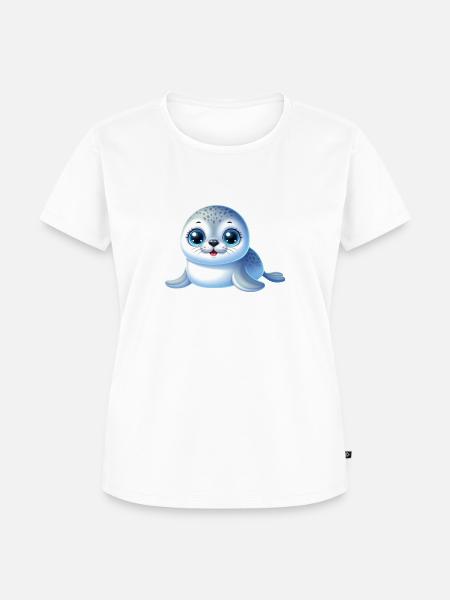 Robbe - Frauen Premium Bio T-Shirt - Weiß