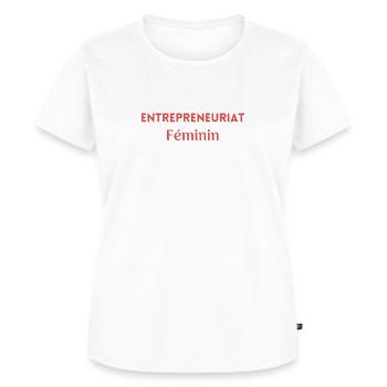 Entrepreneuriat feminin - T-shirt Premium bio Femme - blanc - Devant - AI Model Female 172 dark (172cm)