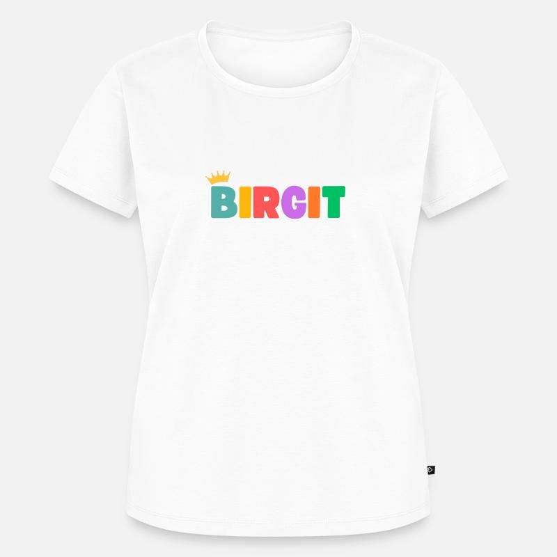 Birgit! Customizable - Women's Premium Organic T-shirt - white